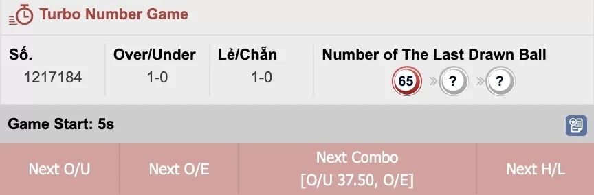 Turbo number game tại Five88